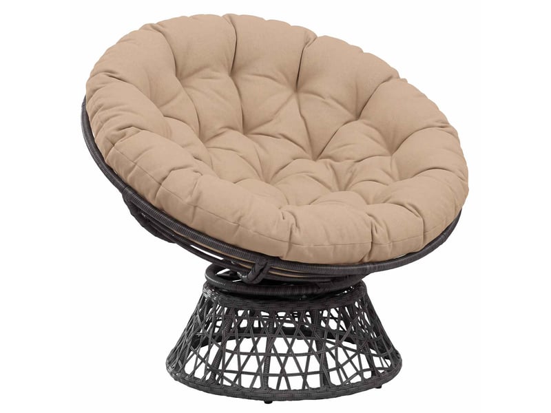 Coussin de chaise papasan, coussin d'assise vianen 100 % polyester sable cf54244 - Conforama C