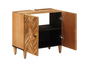 Armoire d'évier, armoire salle de bain marron 62 x 33 x 58 cm bois de mangue massif cf65476
