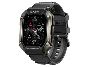 Montre connectée pour homme, surveillance de la santé 24h24, étanchéité 5 atm, écran 1,71 pouce.