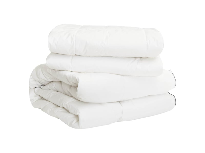  Ensemble de duvet 3 pcs - couette blanc bambou  - Conforama D