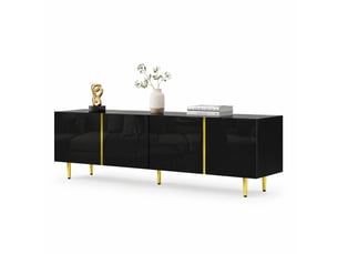 Meuble tv coloris noir 170 cm MEUBLIV  