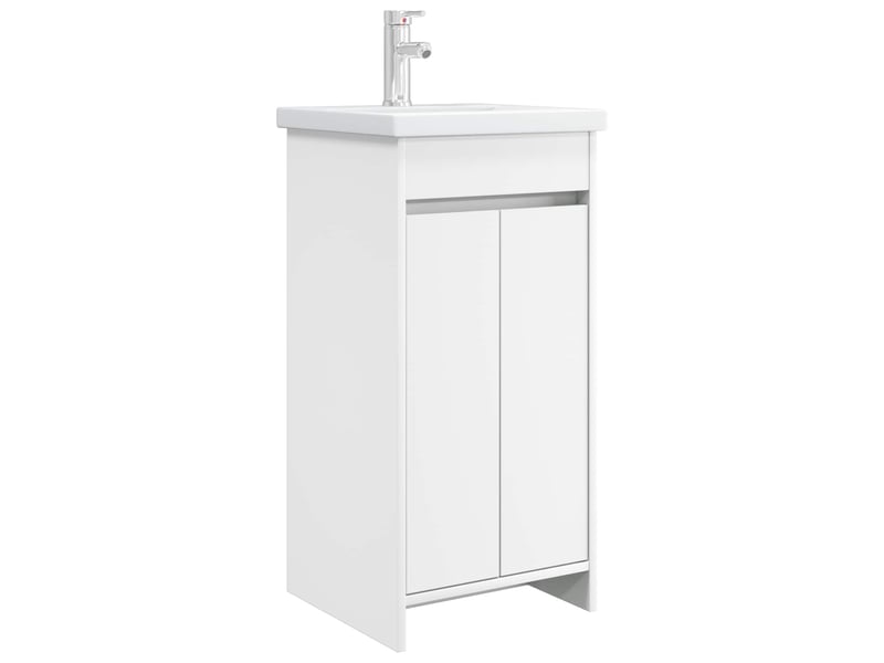  Meuble de salle de bain avec évier blanc 42x40x84.5 cm shl3024  - Conforama A