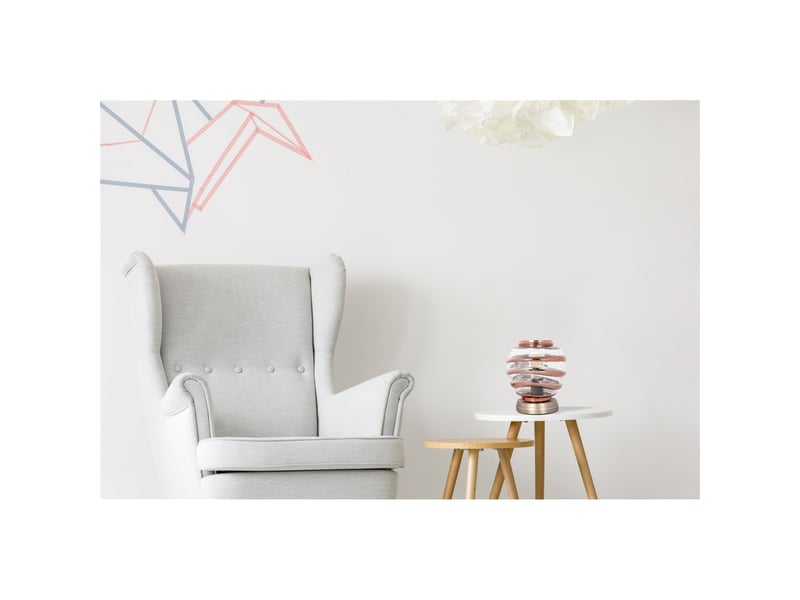  Lampe à poser en verre aladin iii 22cm cuivre  - Conforama E