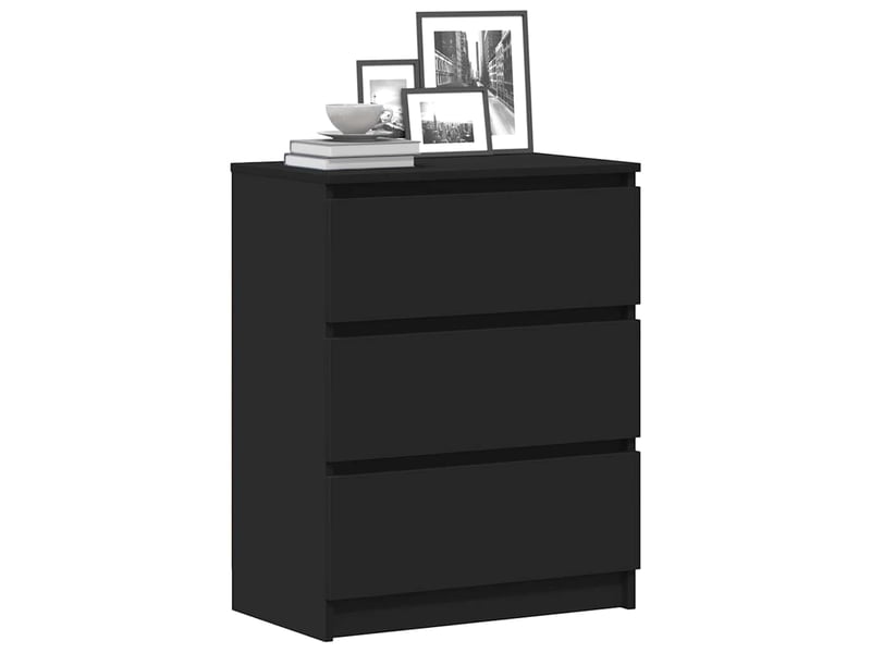  Buffet - bahut - meuble de rangement noir 60x35x76 cm bois d'ingénierie  - Conforama C
