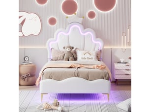 Lit avec rangement 90x200 cm <strong></strong>  <strong></strong> coloris blanc