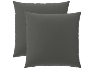 Lot de 2 housses de coussin heerlen anthracite 80 x 80 cm polyester cf49420