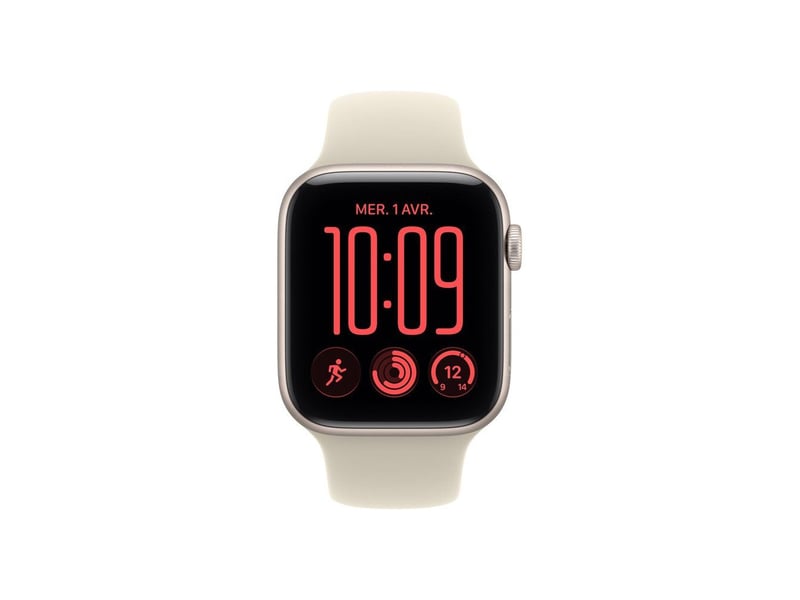  Montre connectee gps 44mm aluminium starlight avec bracelet sport sm MJL34ZRA - Conforama B