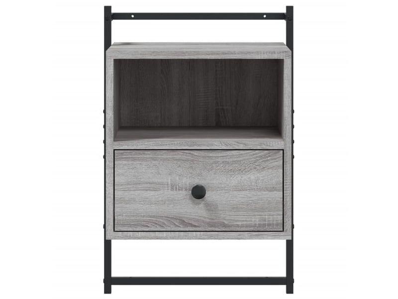  Table de chevet - cabinet de chevet - table de nuit murale sonoma gris 40x30x61cm bois d'ingénierie  - Conforama E