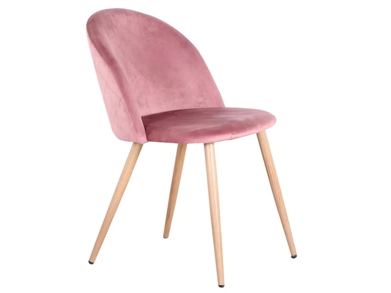  Lot de chaises 4 pièces dossier ergonomique incurvé style scandinave sièges élégants chaises visiteurs  - Conforama A