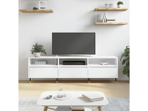 Meuble tv coloris blanc 150 cm <strong></strong>  <strong></strong>