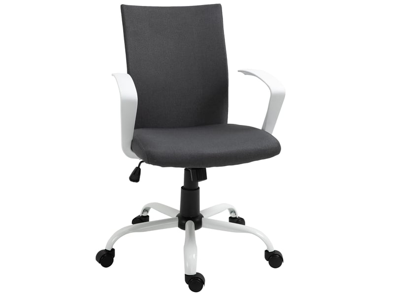  Fauteuil de bureau pivotant ergonomique à hauteur réglable, 61 x 61 x 89-99 cm, gris foncé  - Conforama A