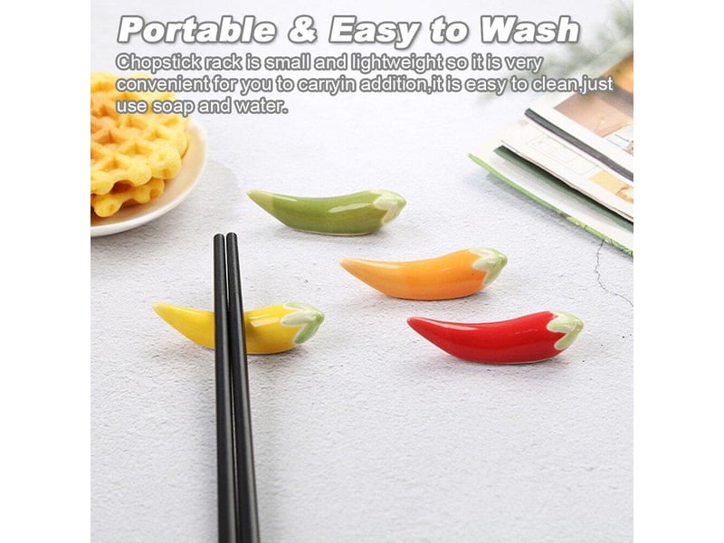  Repose-baguettes en céramique en forme de chili, porte-cuillère, support à couverts de dessin animé, porte-baguettes de table, accessoires  - Conforama D