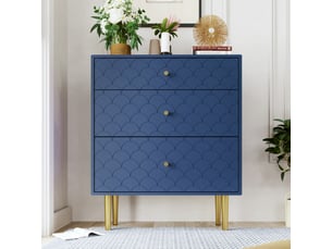 Buffet 3 tiroir(s) <strong>REDOM</strong> <strong></strong> - 75 cm coloris bleu