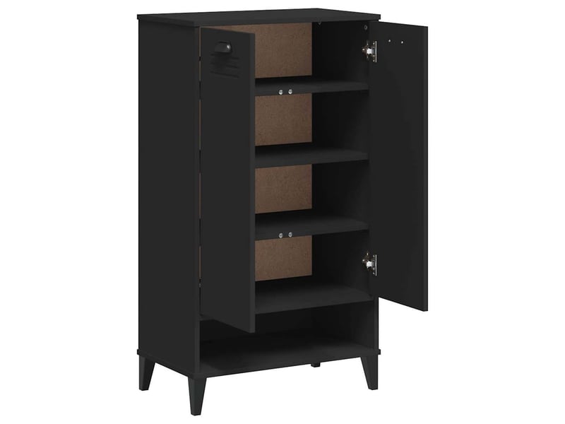  Meuble à chaussure, armoire à chaussures viken noir bois d'ingénierie  - Conforama E