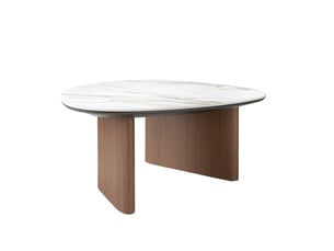 Table basse forme atypique coloris bicolore ANGEL CERDA 2172 - 76 cmx77 cm