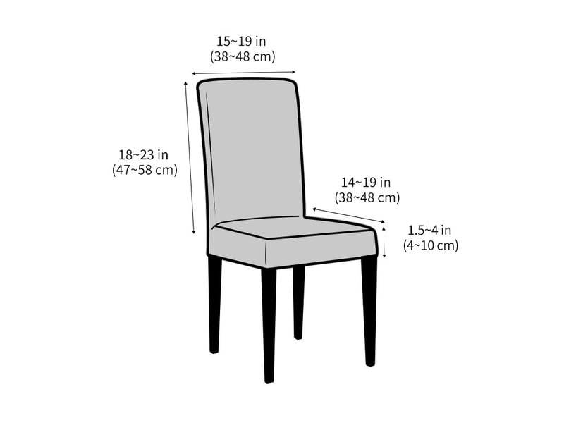  Housses de chaise en velours extensible – lot de 4, beige  - Conforama B