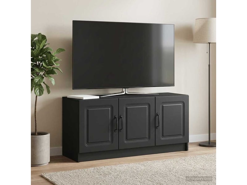  Meuble tv - banc tv - meuble de rangement noir 99 x 34,5 x 47 cm bois d'ingénierie  - Conforama B
