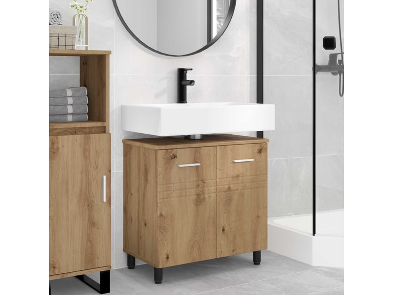  Unité de vanité de salle de bain, meuble de rangement chêne artisanal shl4088  - Conforama B
