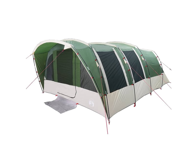 Tente de camping, tente familiale tunnel 8 personnes vert imperméable shl89794 - Conforama E