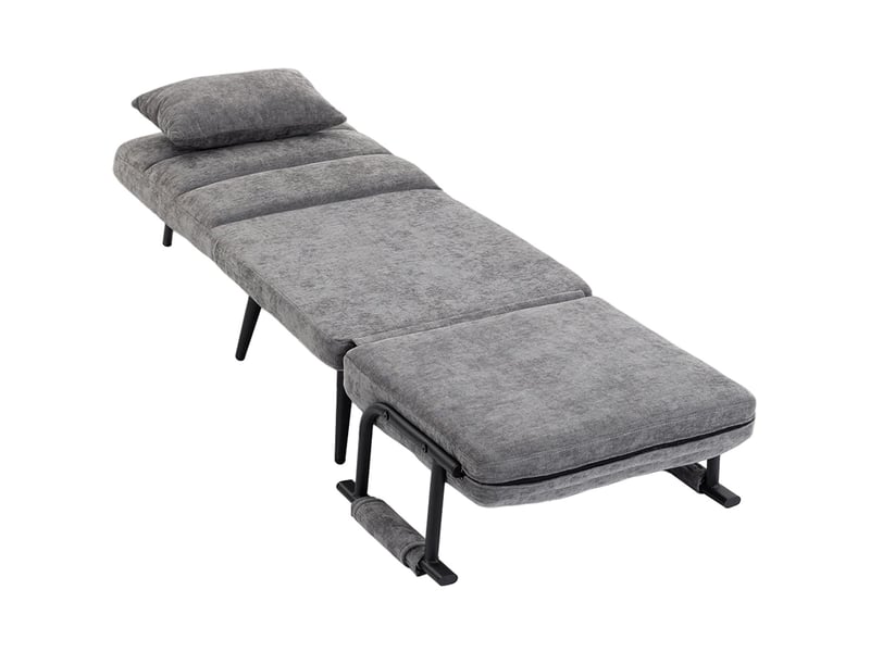  Fauteuil convertible 3 en 1 inclinable tissu chenille 73 x 67 x 96 cm  - Conforama B