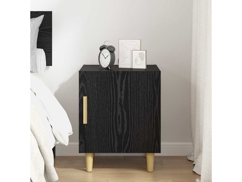  Table de chevet - cabinet de chevet - table de nuit chêne noir 40 x 40 x 50 cm bois d'ingénierie  - Conforama C
