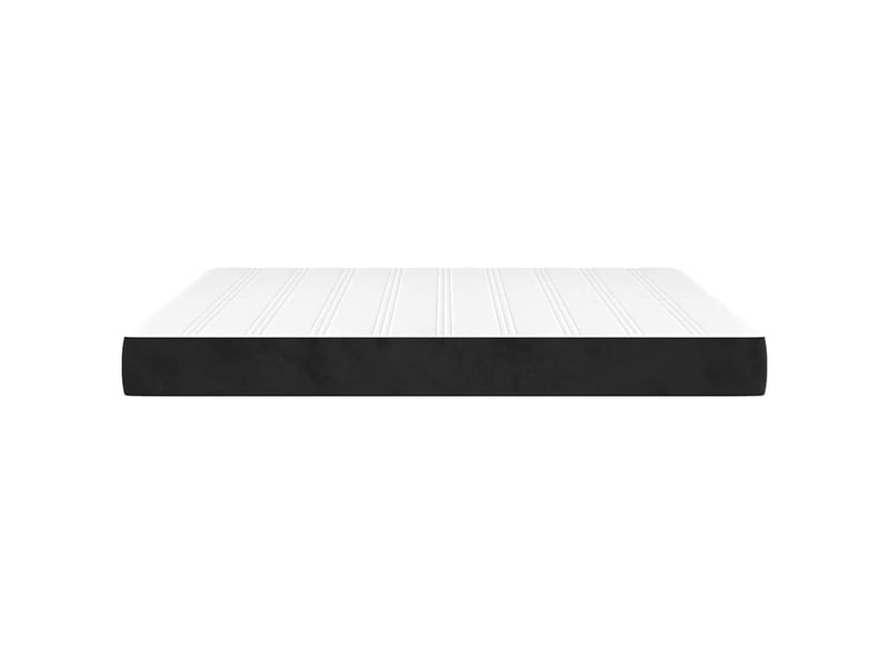 Matelas de lit à ressorts ensachés fermeté moyenne noir 180x200x20 cm velours  - Conforama D