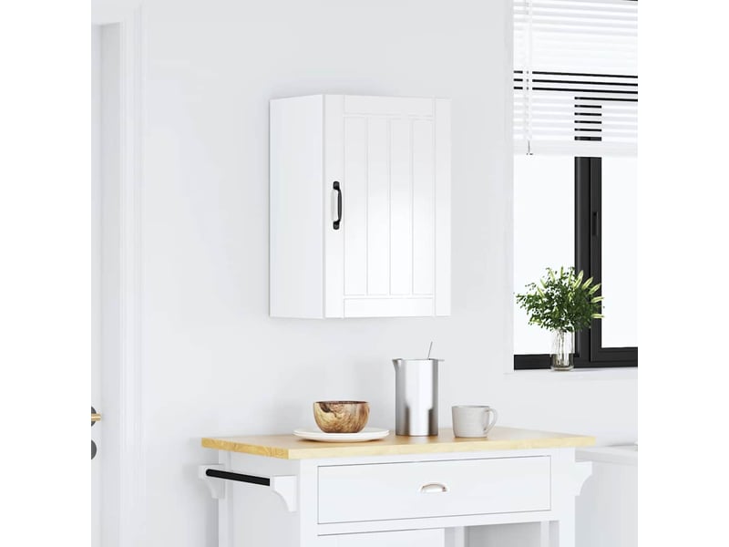  Armoire murale de cuisine lucca blanc brillant bois ingénierie shl4025  - Conforama C