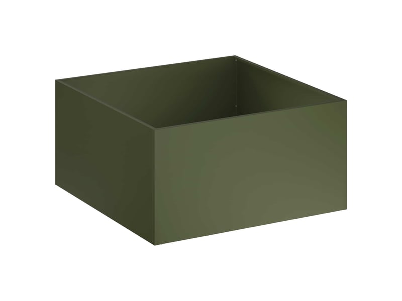  Jardinière - cache-pot de jardin 2 pcs vert olive 80 x 80 x 40 cm  - Conforama C