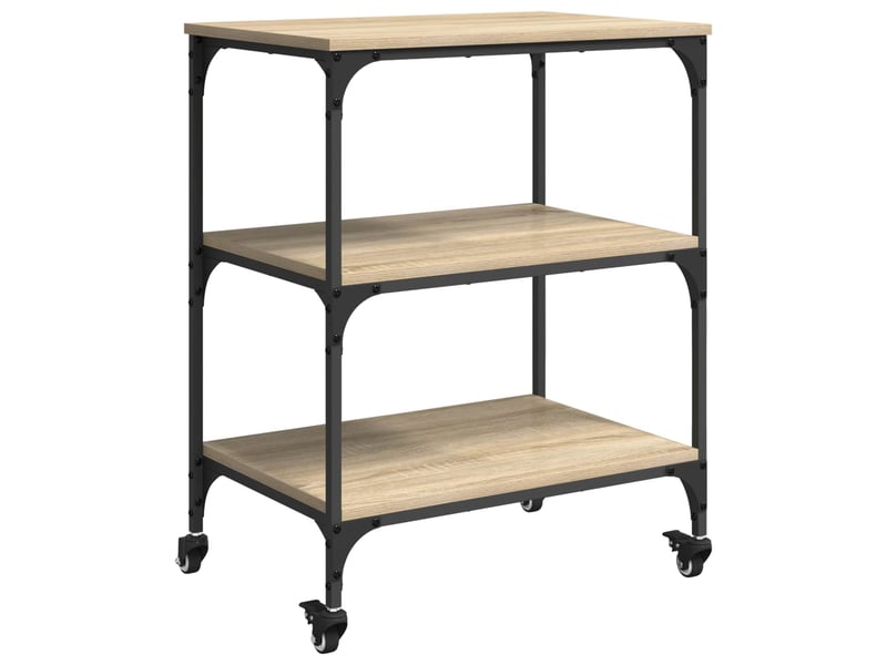  Desserte de cuisine, chariot de rangement chêne sonoma 60x41x76 cm  - Conforama A