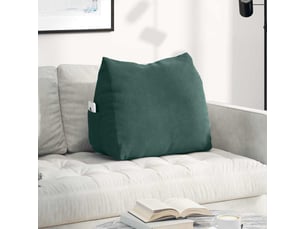 Coussin de dos, coussin de dossier vert foncé 60 x 20 x 50 cm cf55094
