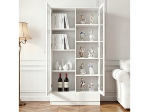 Vitrine coloris blanc <strong>VIVRYN</strong> <strong></strong> - 40 cmx160 cm