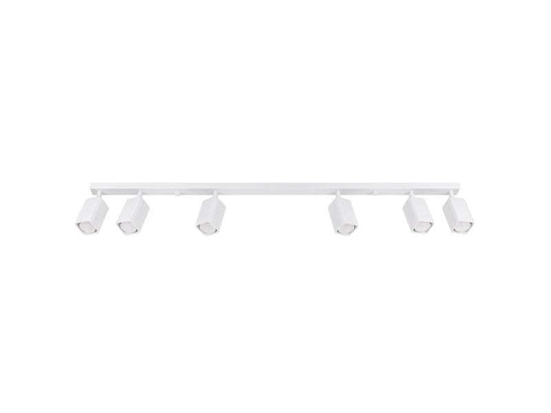  Plafonnier rayo 6l blanc aluminium moderne 16.5x117x6cm SL.3140 - Conforama A