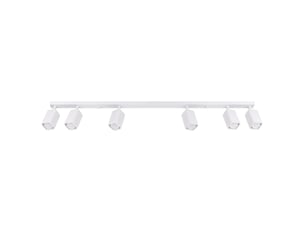 Plafonnier rayo 6l blanc aluminium moderne 16.5x117x6cm
