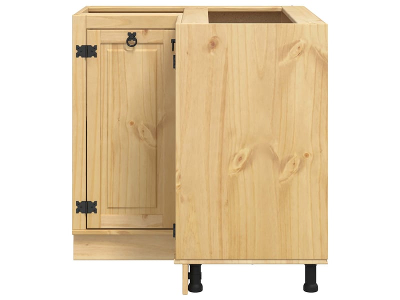 Meuble bas cuisine ; armoire avec étagère avec porte miel 60 x 32 x 40 cm pin massif - Conforama C