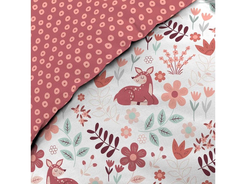  Housse de couette enfant réversible bichette – 140 x 200 cm + drap housse 90 x 190 cm  - Conforama C