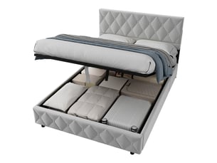 Lit coffre 140x200 cm MODENUIT coloris gris