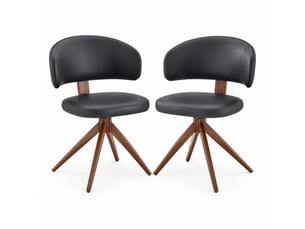Chaise de bureau pivotante,69,5x50,5x77 cm,avec dossier,pu,noir