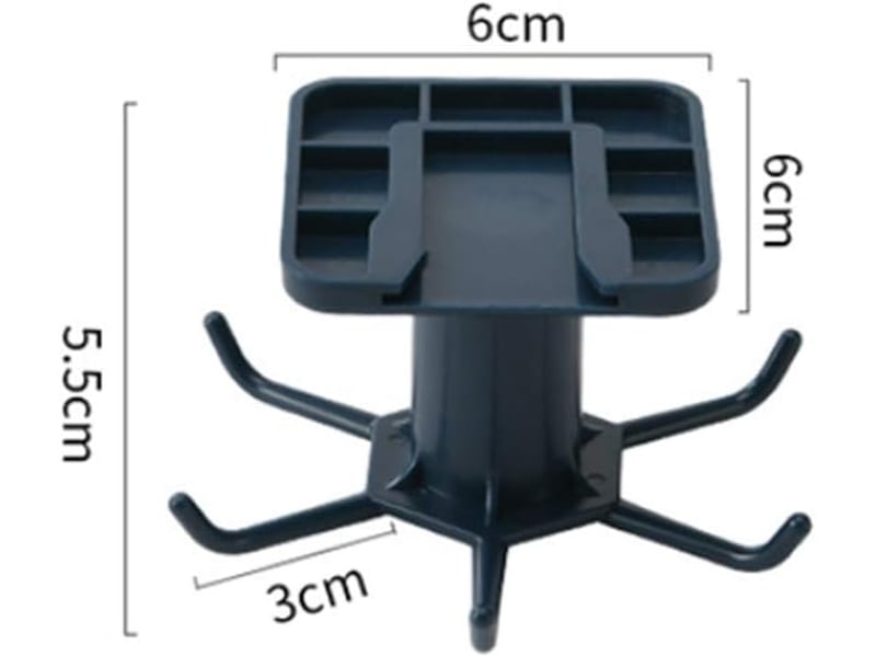  Lot de 2 crochets rotatifs à 360 ° pour ustensiles de cuisine avec 6 sans perçage pour ustensiles de cuisine (noir  - Conforama E