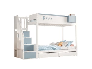 Lit superposé 90x200 cm PHOEBE CAT coloris blanc