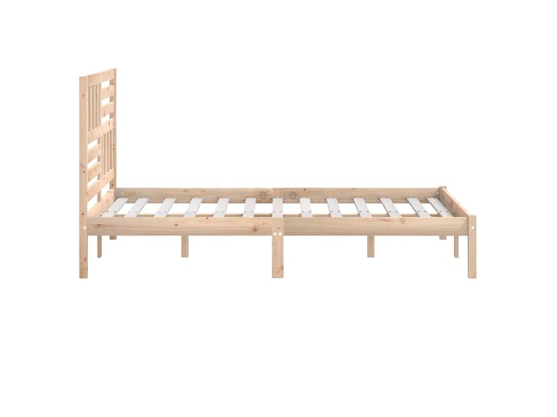  Lit double- lit adulte -  cadre de lit sans matelas 120x190 cm bois de pin massif  - Conforama D