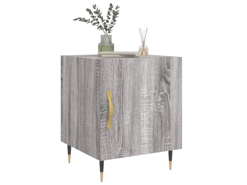  Tables de chevet 2 pièces sonoma gris 40x40x50cm bois d'ingénierie  - Conforama D
