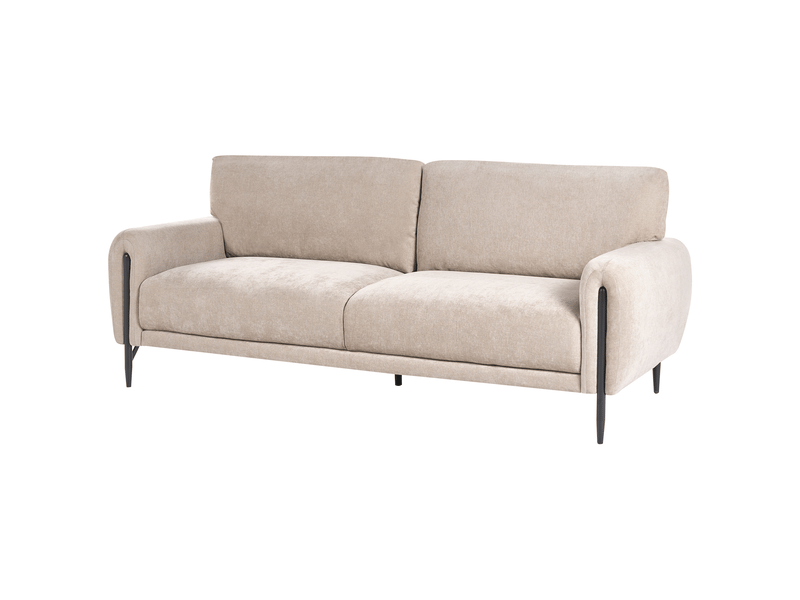 Canapé 3 places skaro tissu chenille beige - Conforama D