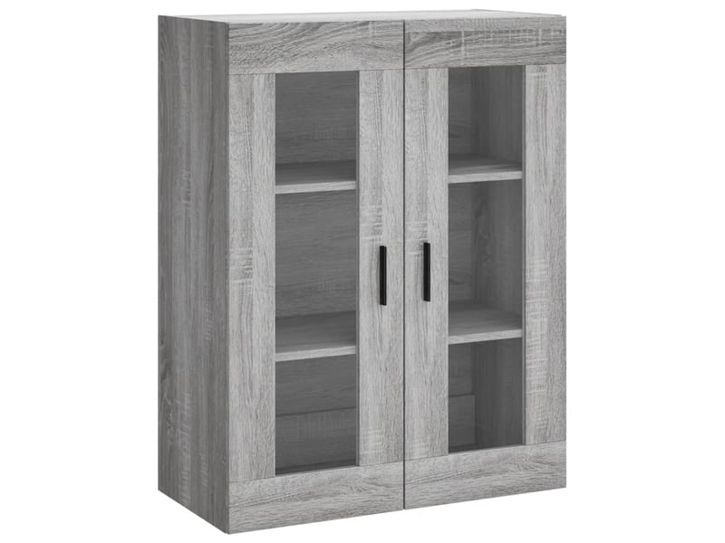  Buffet haut - bahut - meuble de rangement sonoma gris 69,5x34x180 cm bois d'ingénierie  - Conforama E