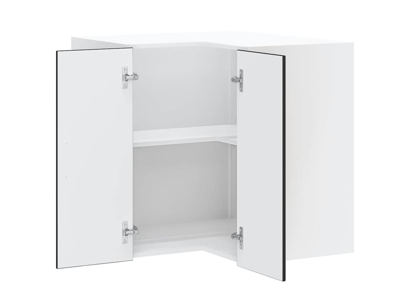 Armoire d'angle murale de cuisine lucca noir bois d'ingénierie - Conforama E