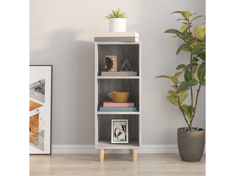  Buffet - bahut - meuble de rangement sonoma gris 34,5x32,5x90 cm bois d'ingénierie  - Conforama C