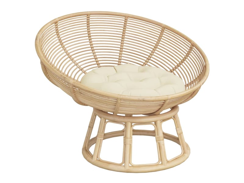  Coussin rond, coussin d'assise crème ø 60 x11 cm tissu oxford cf56611  - Conforama C