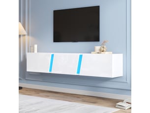 Meuble tv coloris blanc 180 cm <strong></strong>  <strong></strong>