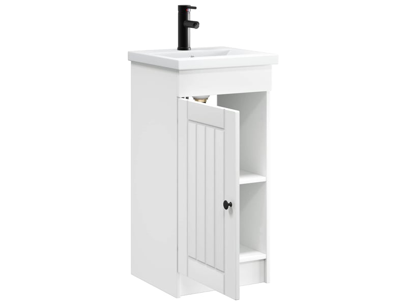  Meuble de salle de bain avec évier blanc 42x40x84.5 cm shl7362  - Conforama D