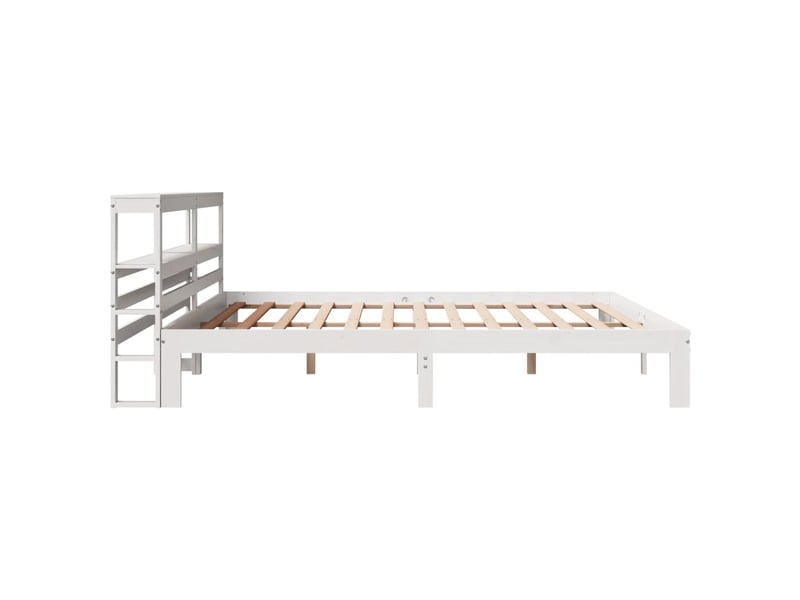  Lit double- lit adulte -  cadre de lit avec tête de lit sans matelas blanc 180x200 cm  - Conforama D
