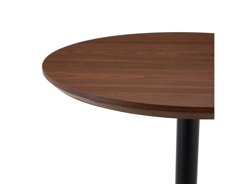  Table basse relevable diamètre 70 cm diamètre 70 cm teinte noyer hauteur réglable roulettes forme ronde  - Conforama D
